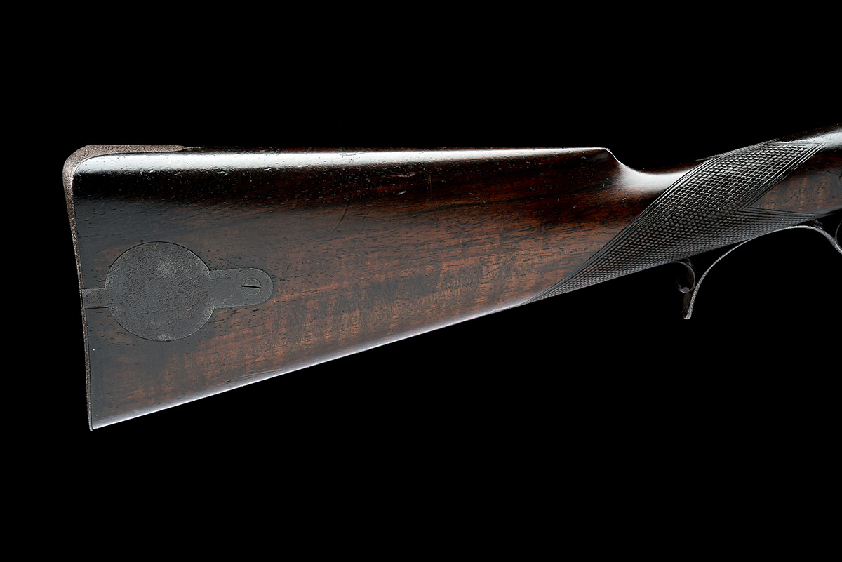 A CASED 32-BORE TWO-GROOVE PERCUSSION DOUBLE RIFLE BY PURDEY, serial no. 4862, for 1853, with twin- - Image 7 of 10