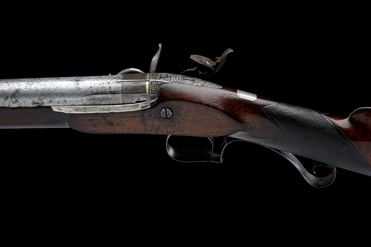 A LATE 14-BORE FLINTLOCK SINGLE-BARRELLED SPORTING GUN SIGNED SMITH, LONDON, FOR RESTORATION, no - Image 7 of 8