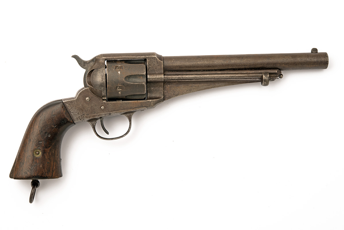 A .440 (REM) MODEL 1875 REMINGTON ARMY REVOLVER, no visible serial number, Indian wars period (circa