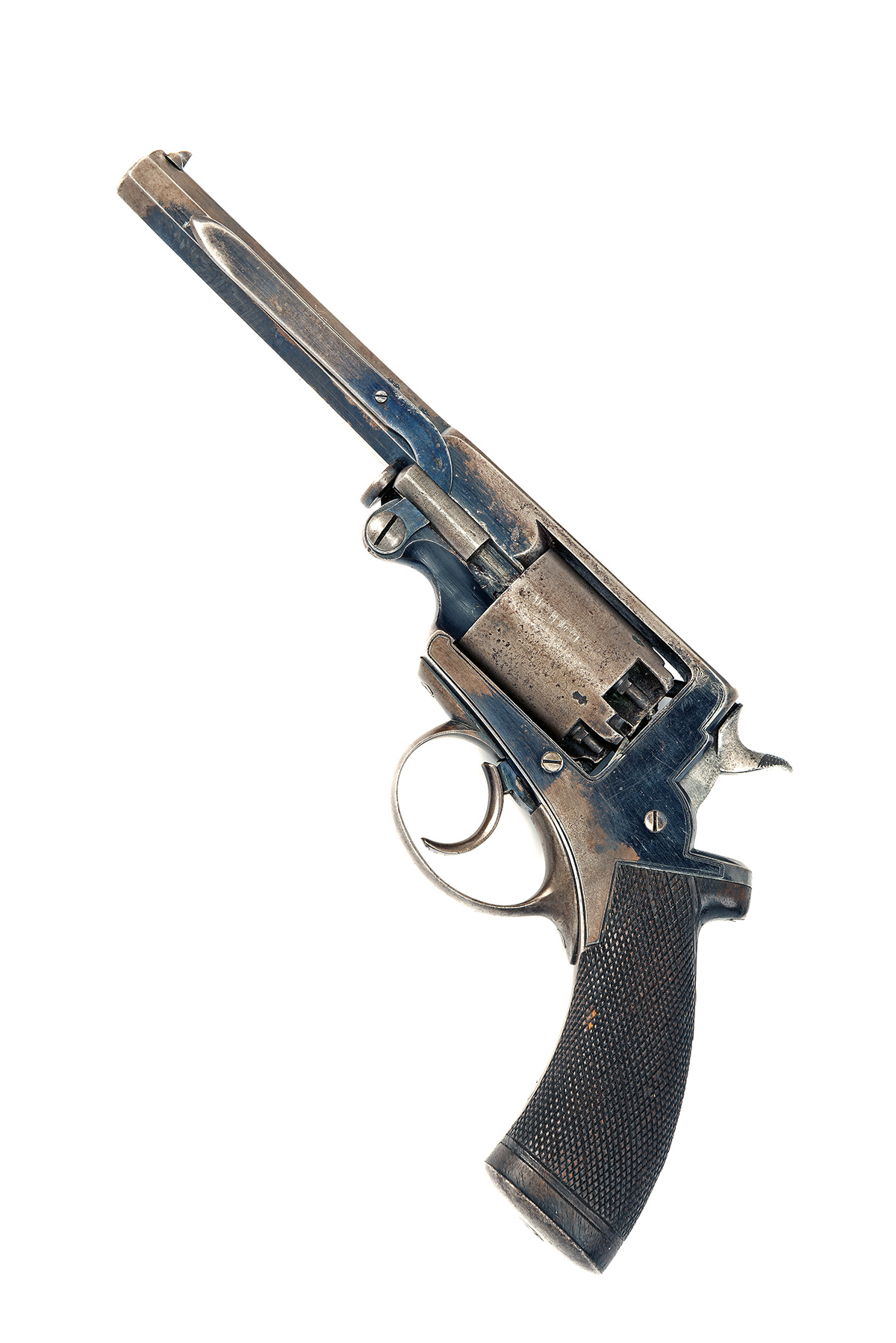 A 54-BORE BEAUMONT-ADAMS PERCUSSION REVOLVER, serial no. 100363C, circa 1858, with blued octagonal - Image 2 of 4