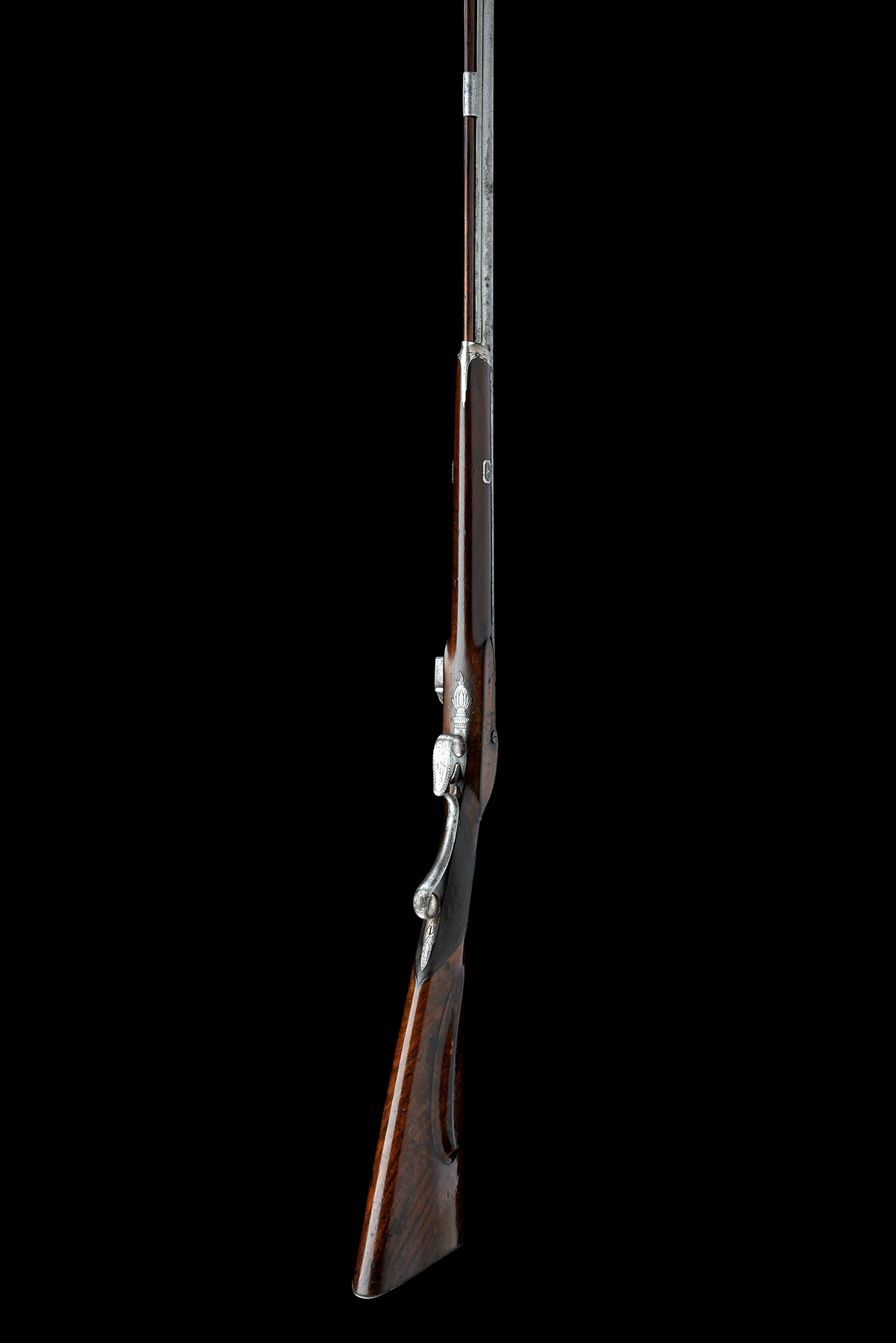 A LATE 14-BORE FLINTLOCK SINGLE-BARRELLED SPORTING GUN SIGNED SMITH, LONDON, FOR RESTORATION, no - Image 6 of 8