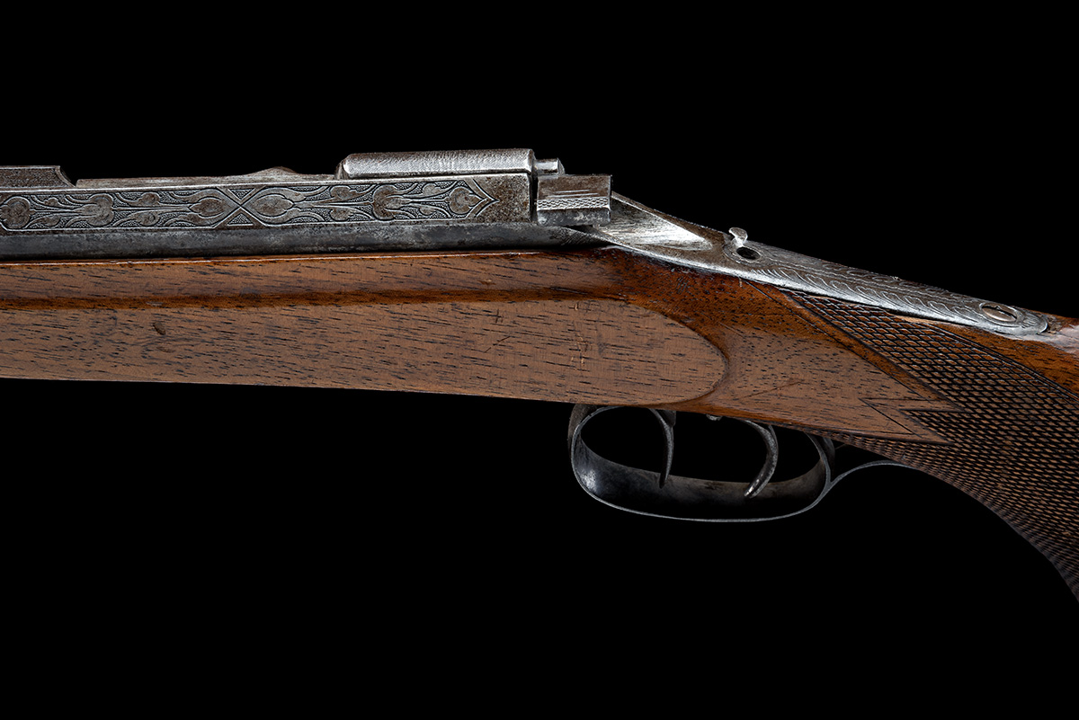 A CONTINENTAL 8.15x46R SINGLE-SHOT BOLT-ACTION SPORTING RIFLE, UNSIGNED, serial no. 3780, of - Image 4 of 8