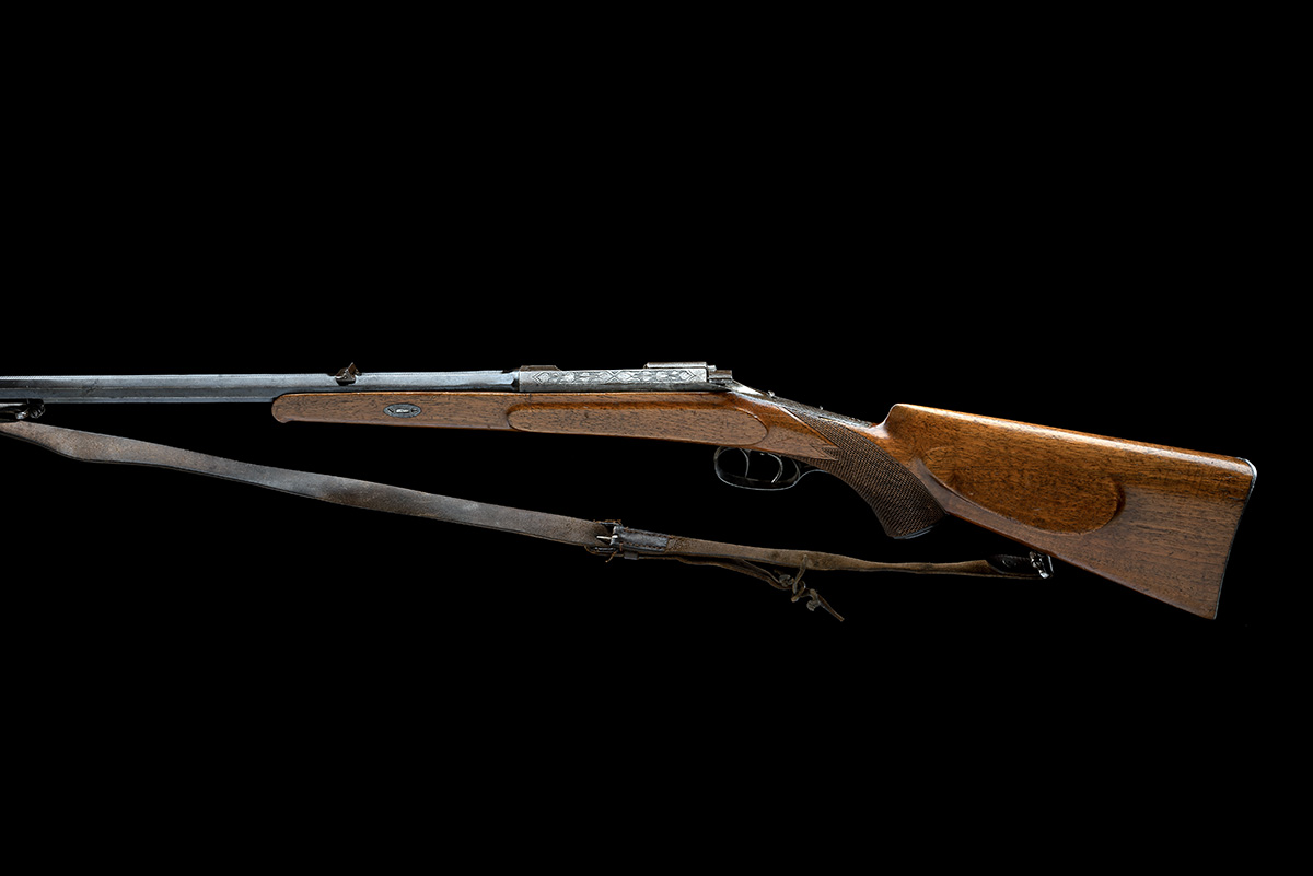 A CONTINENTAL 8.15x46R SINGLE-SHOT BOLT-ACTION SPORTING RIFLE, UNSIGNED, serial no. 3780, of - Image 2 of 8