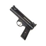 A SCARCE .177 WEBLEY & SCOTT PRE-WAR 'STRAIGHT GRIP SENIOR' AIR-PISTOL, serial no. S3350, circa