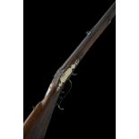 A RARE 6mm BELLOWS-OPERATED SINGLE-SHOT AIR-RIFLE SIGNED LOWENTZ, WIEN, no visible serial number,