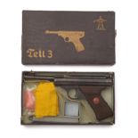 A RARE BOXED .177 VENUS WAFFENWERK 'TELL 3' AIR-PISTOL, serial no. 179, one of only a small number