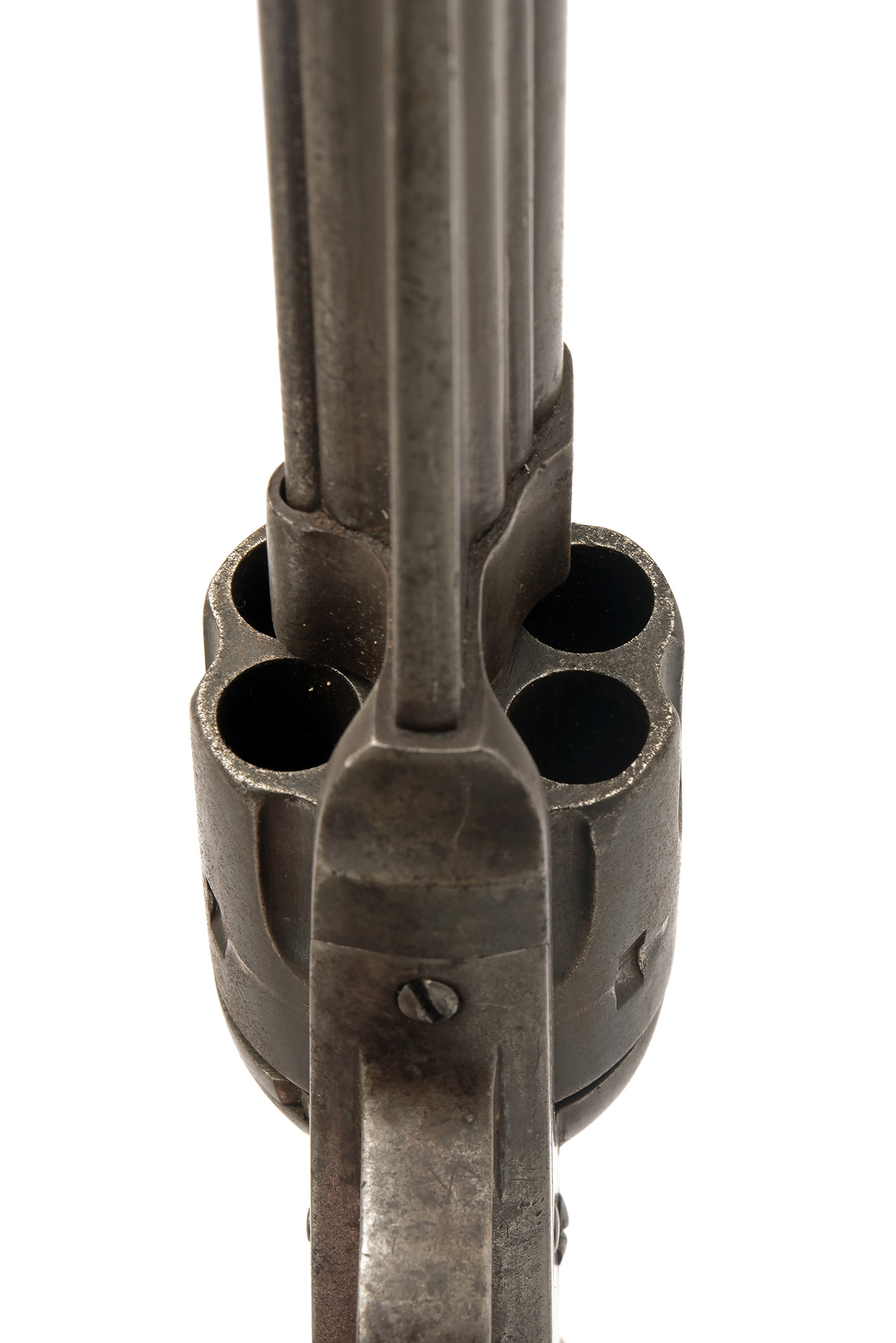 A .440 (REM) MODEL 1875 REMINGTON ARMY REVOLVER, no visible serial number, Indian wars period (circa - Image 4 of 6
