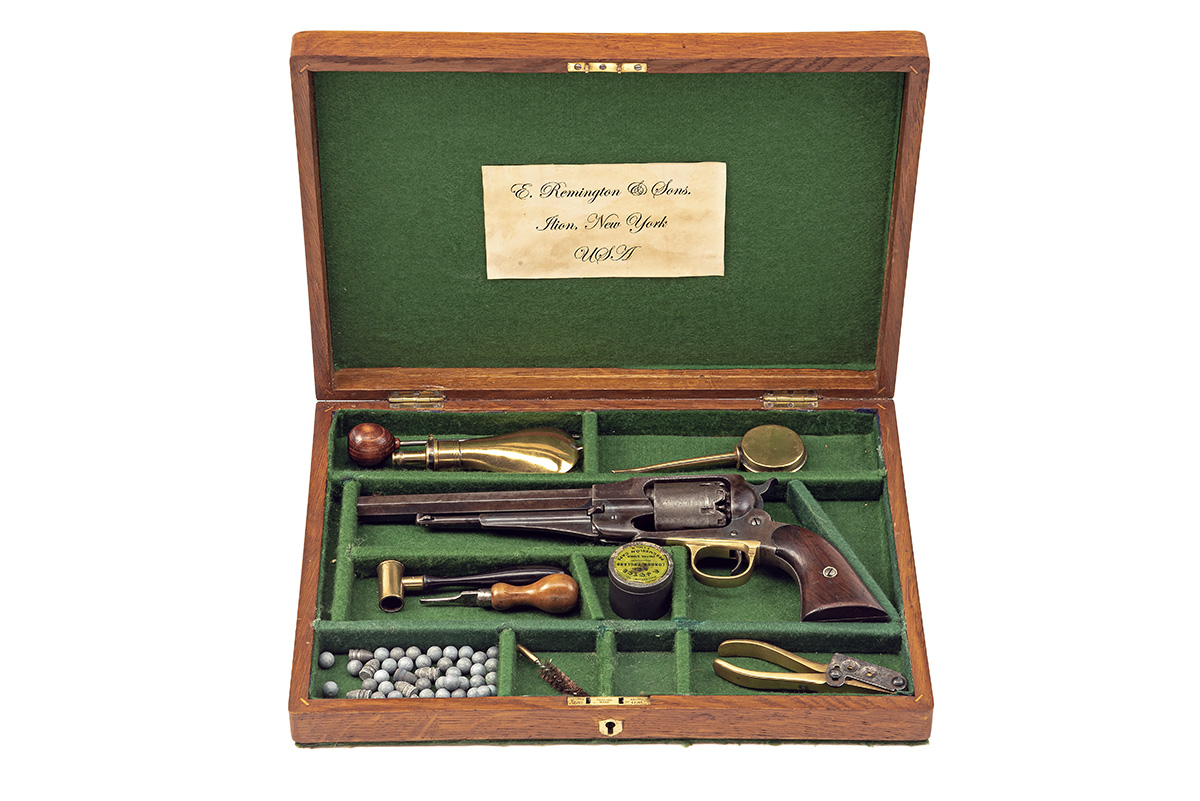 A CASED MARTIAL MARKED .44 REMINGTON 1860 NEW MODEL ARMY PERCUSSION REVOLVER, serial no. 83603,