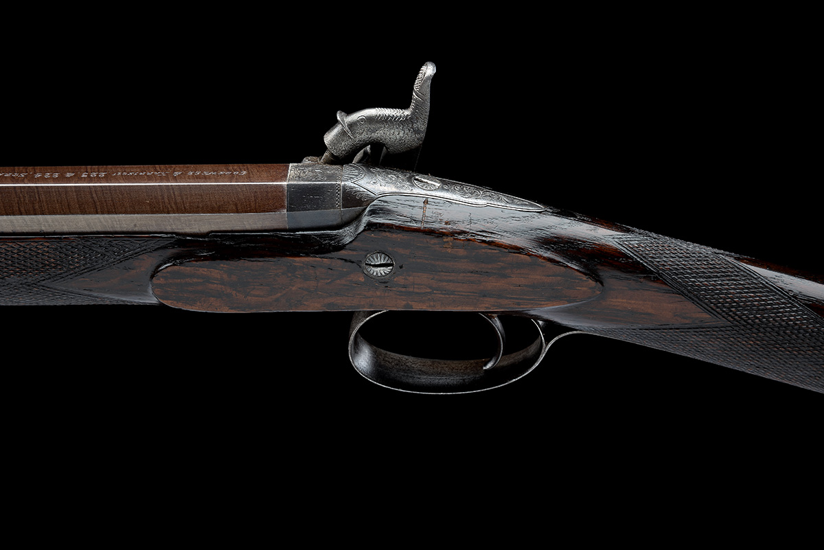 A 20-BORE PERCUSSION SINGLE-BARRELLED SPORTING GUN SIGNED COGSWELL & HARRISON, serial no. 5917, - Image 7 of 8