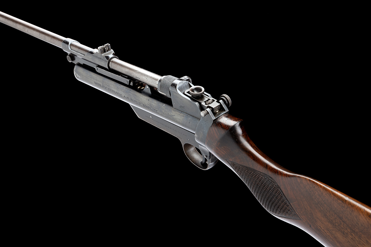 A SCARCE BOXED .22 WEBLEY & SCOTT 'MKII SERVICE' AIR-RIFLE, serial no. S8952, circa 1936, with - Image 9 of 10
