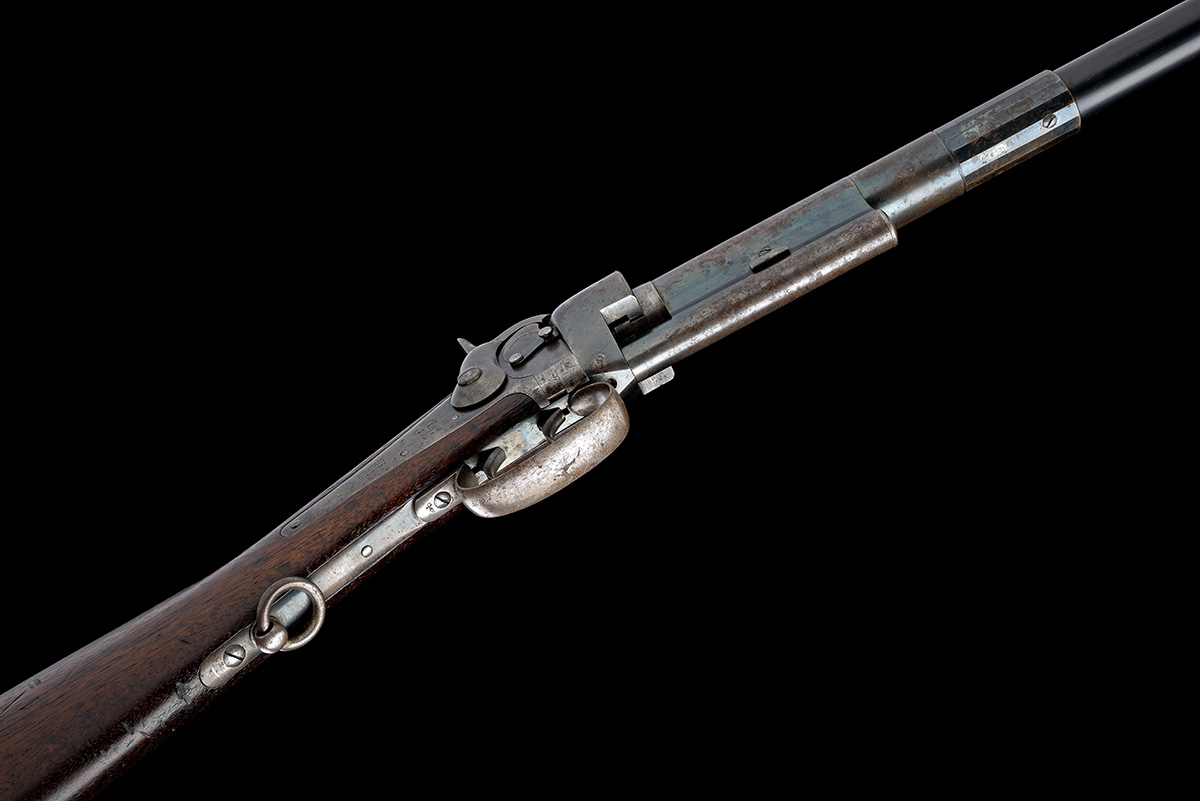 A .55 BRITISH CONTRACT GREENE'S PATENT CAPPING BREECH-LOADING CARBINE, serial no. 428, circa 1856, - Image 3 of 8