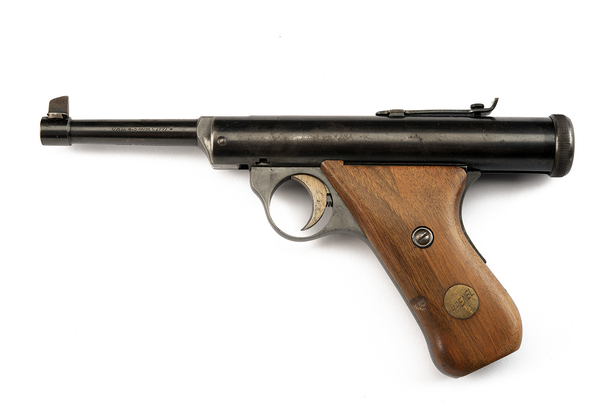 A SCARCE BOXED .177 HAENAL 'MODEL 28' AIR-PISTOL, serial no. 3178, circa 1929, with blued break-open - Image 2 of 6