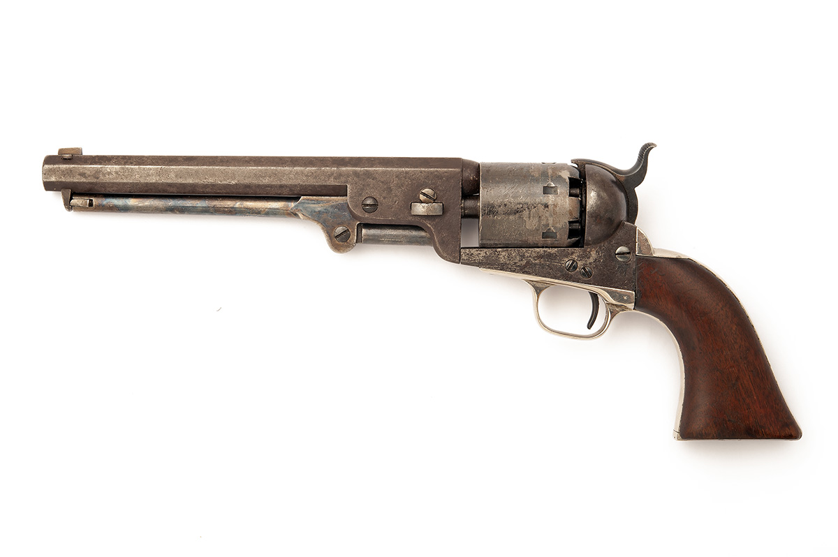 A CASED .36 COLT MODEL 1851 NAVY PERCUSSION REVOLVER, serial no. 52039, circa 1856, with 7 1/2in. - Image 2 of 7