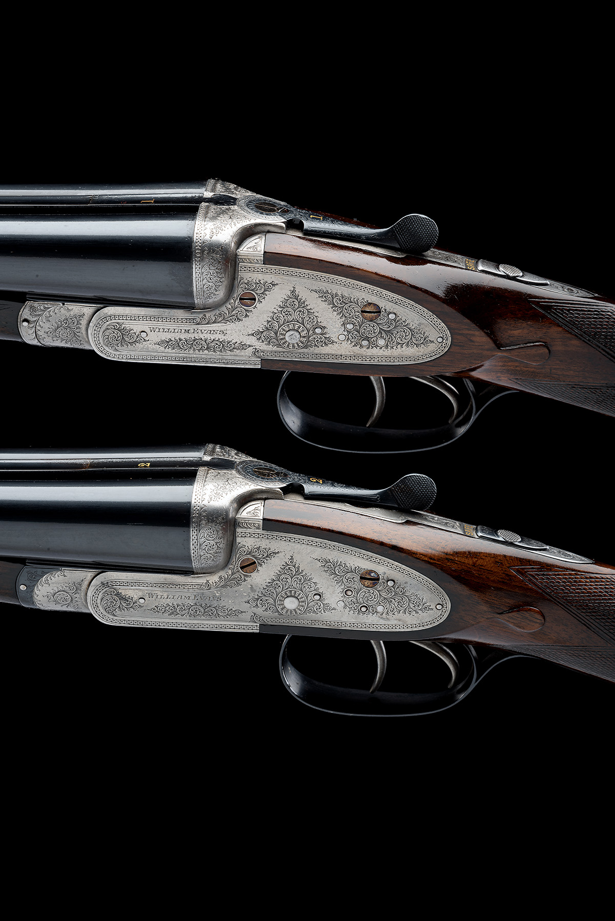 WILLIAM EVANS A PAIR OF 12-BORE SIDELOCK EJECTORS, serial no. 13560 / 1, circa 1925, 28in. nitro - Image 7 of 11