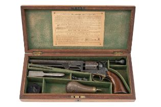 AN EARLY CASED .36 PERCUSSION COLT 1851 NAVY REVOLVER, serial no. 4951, for 1851, with 7 1/2in.