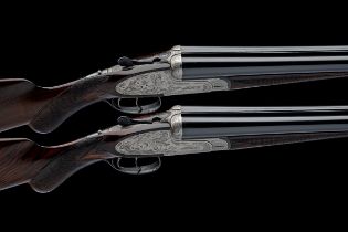 JOHN POWELL A PAIR OF BUBLIK AND CASBARD-ENGRAVED 12-BORE SELF-OPENING SIDELOCK EJECTORS, serial no.