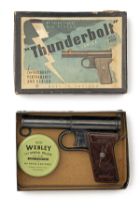 A RARE BOXED .177 'THUNDERBOLT JUNIOR' CONCENTRIC AIR-PISTOL, no visible serial number, manufactured