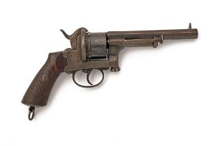 A SCARCE 12mm PINFIRE MARIETTE'S PATENT REVOLVER, serial no. 4, circa 1870, with octagonal 5 3/