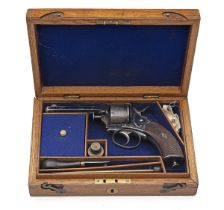 A SCARCE CASED .442 (CENTREFIRE) P. WEBLEY & SON MODEL '1 1/2' REVOLVER, serial no. 28873, circa