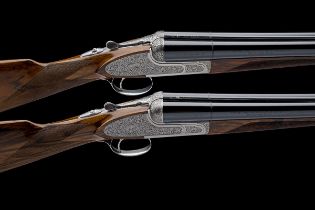 P. BERETTA - A PAIR OF 12-BORE (3IN.)'GIUBILEO II' SINGLE-TRIGGER SIDEPLATED TRIGGERPLATE-ACTION
