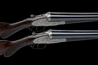 PATSTONE & SON A COMPOSED PAIR OF 12-BORE ROUNDED-BAR SIDELOCK EJECTORS, serial no. 2381 / 2525,