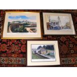 Two framed and glazed Ivan Berryman prints, togeth