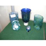 A Meadow Garden Isle of Wight Glass vase together