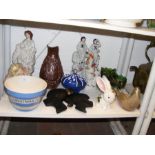 A selection of collectable ceramic and glassware,