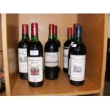 Eight bottles of vintage red wine - dates include
