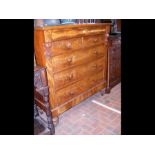 An antique Scottish mahogany chest of drawers