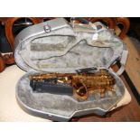 A Selmer AS230 saxophone in fibreglass case