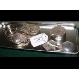 A silver vesta case, pill box etc.