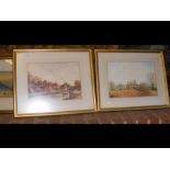 Two framed and glazed landscape watercolours in gi