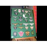 Twenty-nine cloth badges - German, including polic