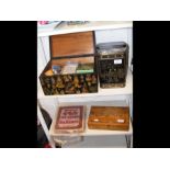 Antique table games, including playing cards and d