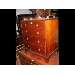 A mahogany chest of two drawers with dummy fronts