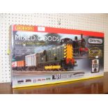 A boxed Hornby mixed goods 00 gauge digital train