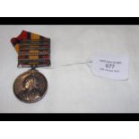 A South Africa medal with five bars - Private A.G