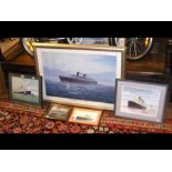 A quantity of pictures relating to the Queen Elizabeth