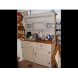 A painted kitchen dresser - width 125cm