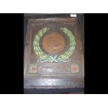 A framed and mounted death plaque to Donald Ross,