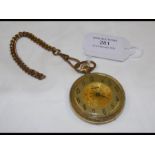 A Waltham pocket watch and chain