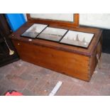 An antique pine seafarers chest