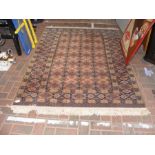 A geometric rug with tassel ends - 221cm x 141cm