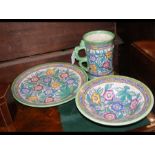 Three pieces of Crown Ducal Charlotte Rhead potter