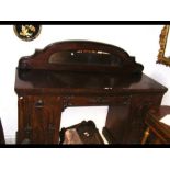A Victorian mahogany sideboard with mirrored back