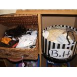 A quantity of vintage dolls clothing - in two comp