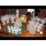 A selection of collectable cut glassware, includin