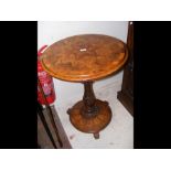 A 19th century circular parquetry wine table - 56cm diameter