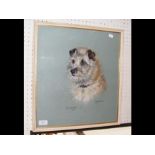 MARJORIE COX - original signed pastel of dog entit